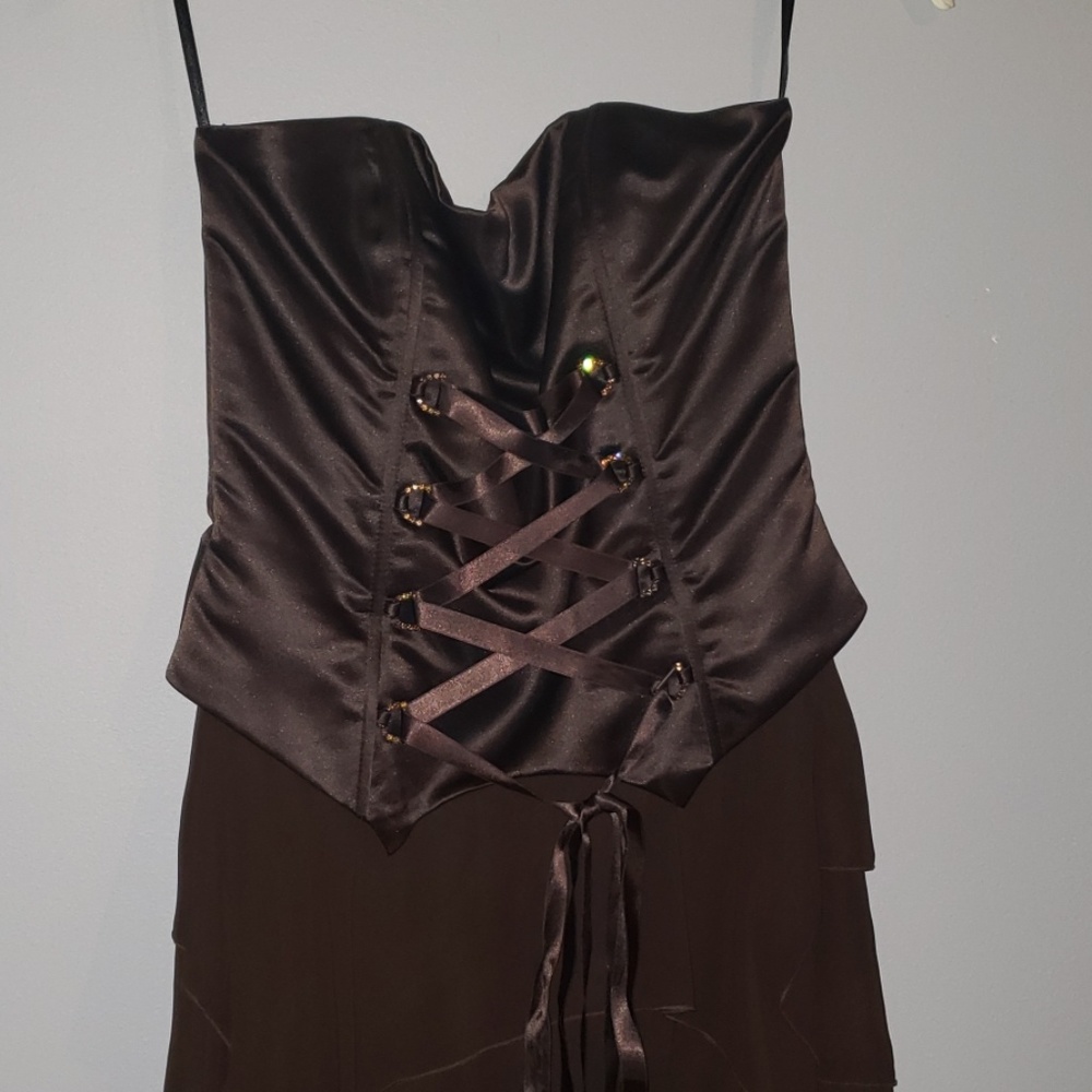 Strapless Brown Copper dress
